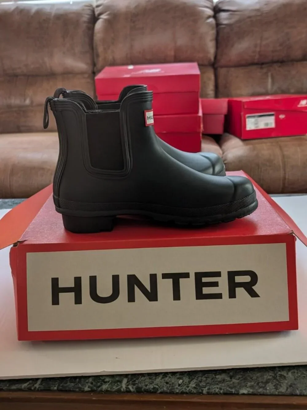 Hunter Women's Original Chelsea Boots, Black, 7 - New with Box